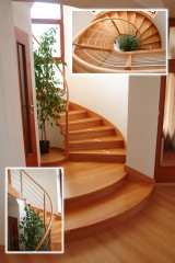 32 Obklad schodiska - stupnice, podstupnice, schodnice, zábradlia špirálové C1, materiál buk